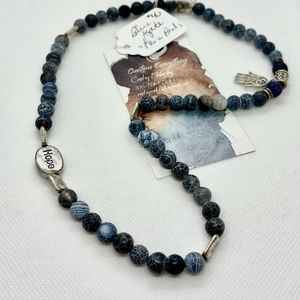 Blue Agate Half Mala